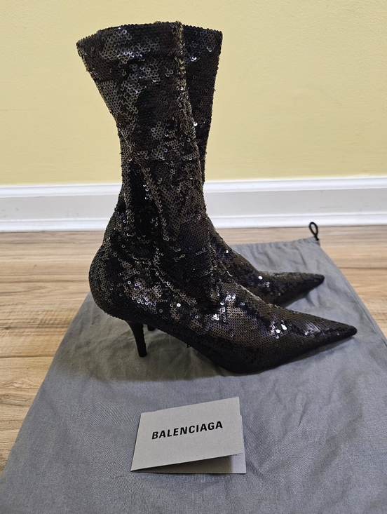 Balenciaga Shoes - New Balenciaga Sequins Embellished Knife Boots